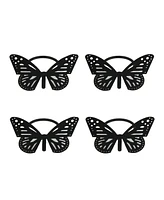Design Imports Butterfly Metal Napkin Ring, Set of 4