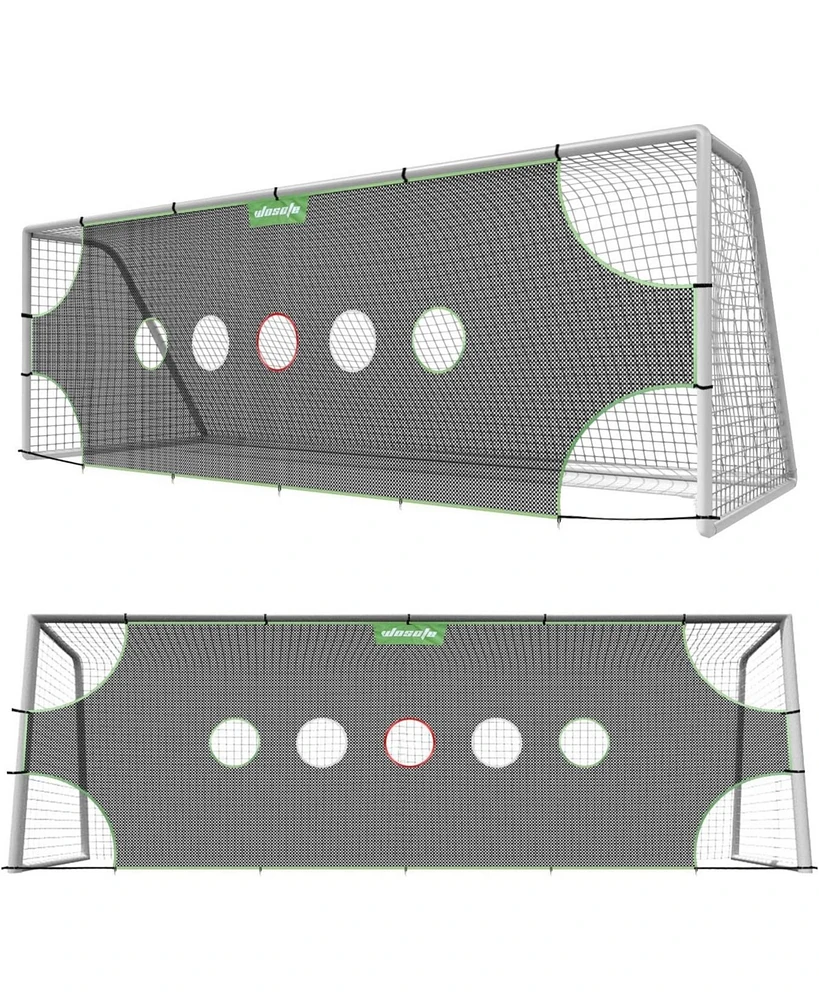Wosofe Soccer Goal Target Soccer Training Equipment Net with Scoring Zones Improve Kick Practice Shooting and Goalshot Accuracy Training，24FT8F