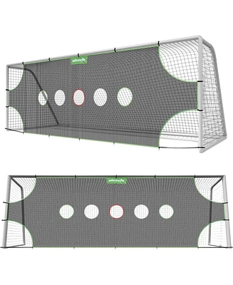 Wosofe Soccer Goal Target Soccer Training Equipment Net with Scoring Zones Improve Kick Practice Shooting and Goalshot Accuracy Training，24FT8F