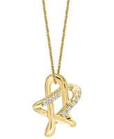 Lali Jewels Diamond Star 18" Pendant Necklace (1/6 ct. t.w.) in 14k Gold