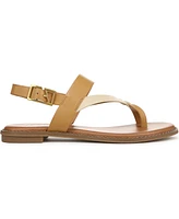 Franco Sarto Women's Gabby Open Round Toe Slingback Flat Sandals