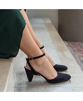 Alterre Women's Black Suede Marilyn Customizable Mules
