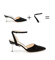Alterre Women's Black Suede Marilyn Customizable Stilettos