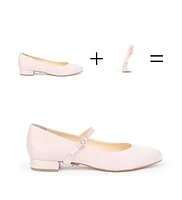 Alterre Women's Rose Satin Twiggy Customizable Ballet Flats