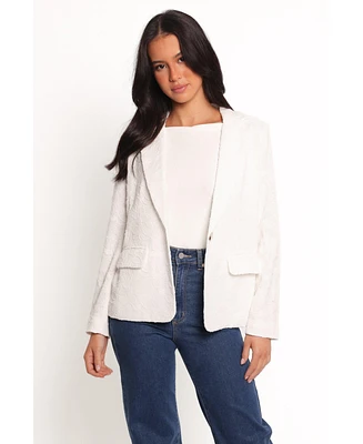 Petal and Pup Women's Darian Lace Knit Single Button Blazer