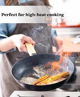 Alva Forest 2-Piece Professional Carbon Steel Cookware Set - Pre-Seasoned Non-Toxic Frying Pans - Chemical-Free, Traditional Cooking Surface