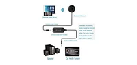 BK01 Bluetooth Car Kit, Wireless Receiver for Handsfree Talking and Music Streaming with Ground Loop Noise Isolator for Car with 3.5mm Aux Port