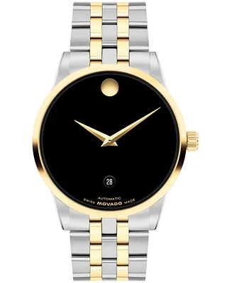 Movado Men's Museum Classic Swiss Automatic Stainless-Steel Yellow Pvd Watch, 40mm