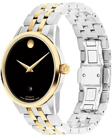 Movado Men's Museum Classic Swiss Automatic Stainless-Steel Yellow Pvd Watch, 40mm