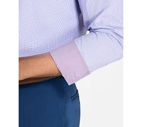 Men's Recycled Slim Fit Check 4-Way Stretch Performance Dress Shirt