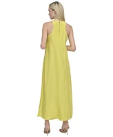 Dkny Women's Crinkle Jewel-Neck Long Tunic Dress