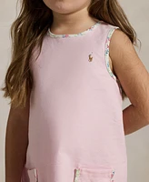 Polo Ralph Lauren Toddler and Little Girls Floral-Trim Oxford Dress