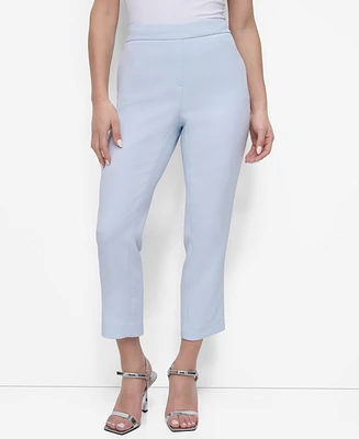 Dkny Women's High Rise Cropped Straight-Leg Pants