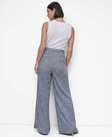 Dkny Women's High Rise Wide-Leg Pants