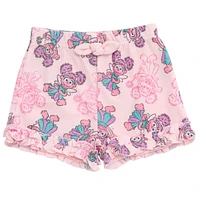 Sesame Street Little Girls Abby Cadabby Waffle Knit T-Shirt and Shorts Outfit Set
