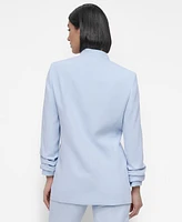 Dkny Women's Ruched-Sleeve Open-Front Blazer