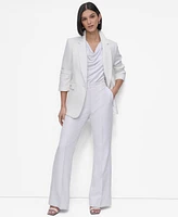 Dkny Women's Ruched-Sleeve Open-Front Blazer