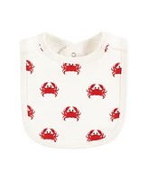 Touched by Nature Infant Boy Organic Cotton Bibs, Mystic Sea Creatures, One Size