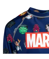 Avengers Boys Marvel Rash Guard Swim Shirt