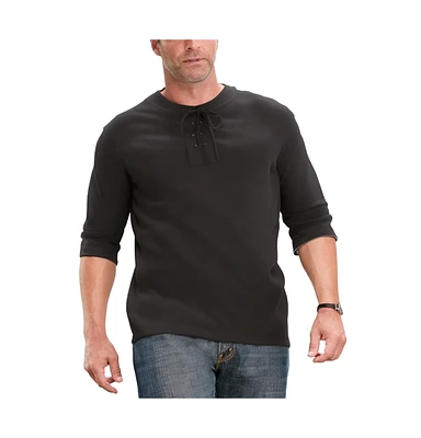KingSize Big & Tall Gauze Lace-Up Shirt