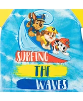 Paw Patrol Toddler Boys Pullover Rash Guard and Swim Trunks