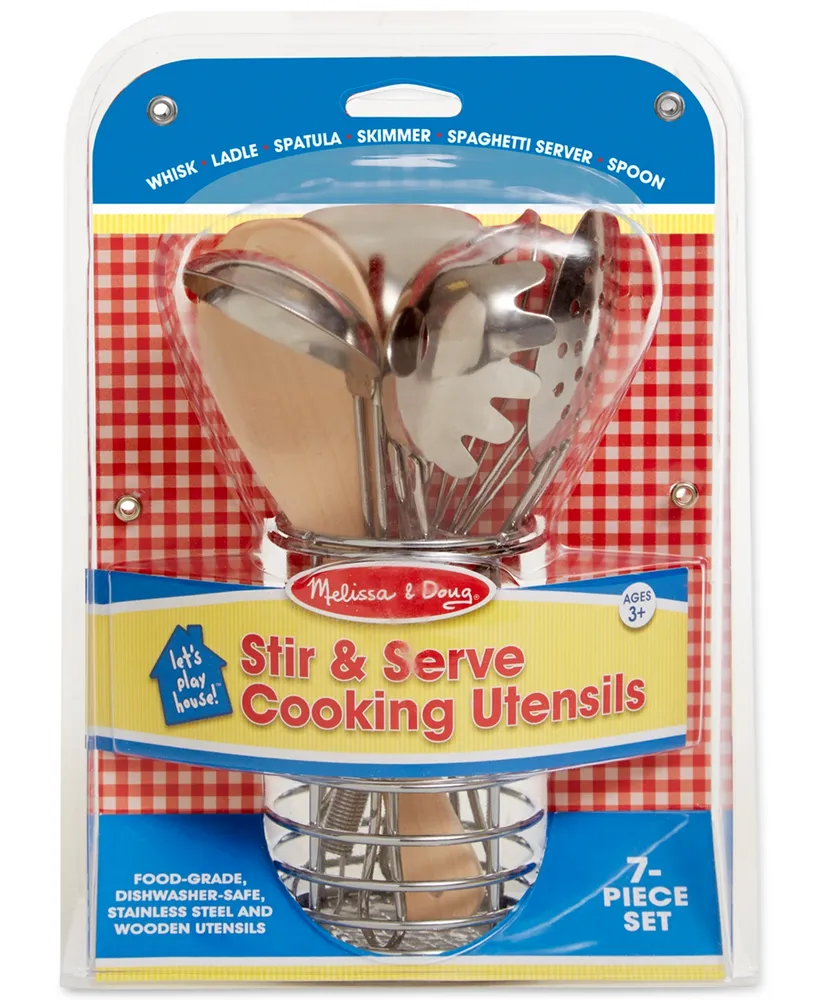 Melissa and Doug Kids' Let's Play House! Stir & Serve Cooking Utensils Set