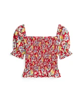 Polo Ralph Lauren Big Girls Floral Smocked Jersey Top