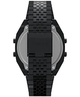 Timex Men's Quartz Digital Black Stainless Steel Watch, 36mm