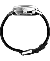 Timex Men's Mechanical Automatic Black Leather Watch, 40mm