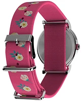 Timex Women's Quartz Analog Pink Nylon Watch, 38mm