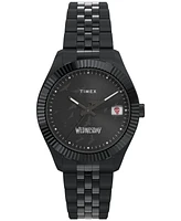 Timex Men's Quartz Analog Black Stainless Steel Watch, 36mm