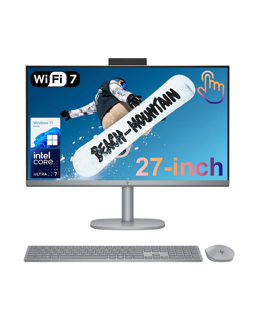 Hp OmniStudio X 27" Daily All-in-One Intel Core Ultra 7 155H 16GB Ram Intel Arc Graphics 512GB Ssd Storage Windows 11 Home Fhd 60Hz - Silver