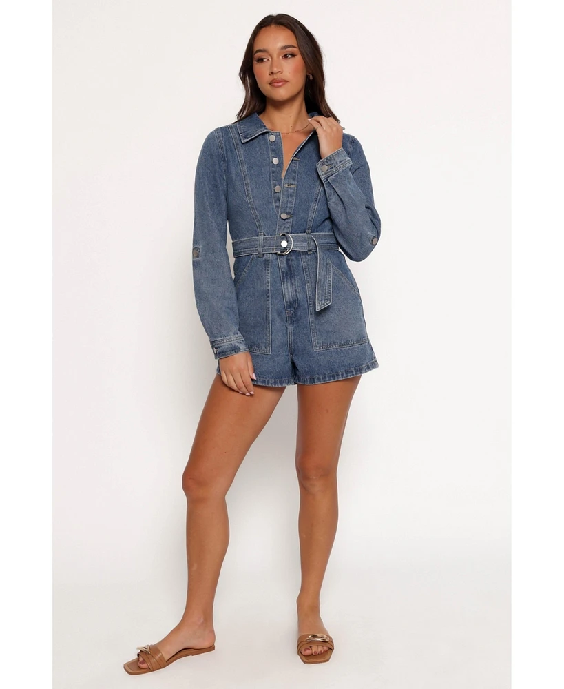 Petal and Pup Women's Brady Denim Romper