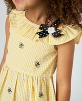 Rare Editions Toddler and Little Girls Bumble Bee Seersucker Dress