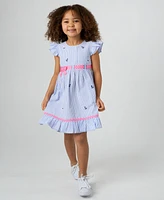 Rare Editions Toddler and Little Girls Nautical Seersucker Dress