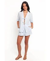 Petal and Pup Women's Aaliyah Cotton Tie Front Top