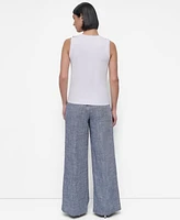 Dkny Petite Crewneck Sleeveless Top