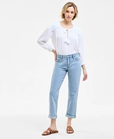 Style & Co Women's High Stretch Mid-Rise Girlfriend Jeans, Exclusively at Macy's