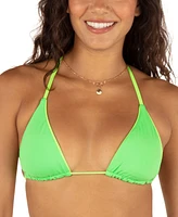 Hurley Juniors' Solid Reversible Triangle Bikini Top