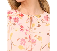 CeCe Women's Tie-Neck Long-Sleeve Blouse