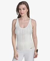 Halston Women's Ribbed Knit Sleeveless Top