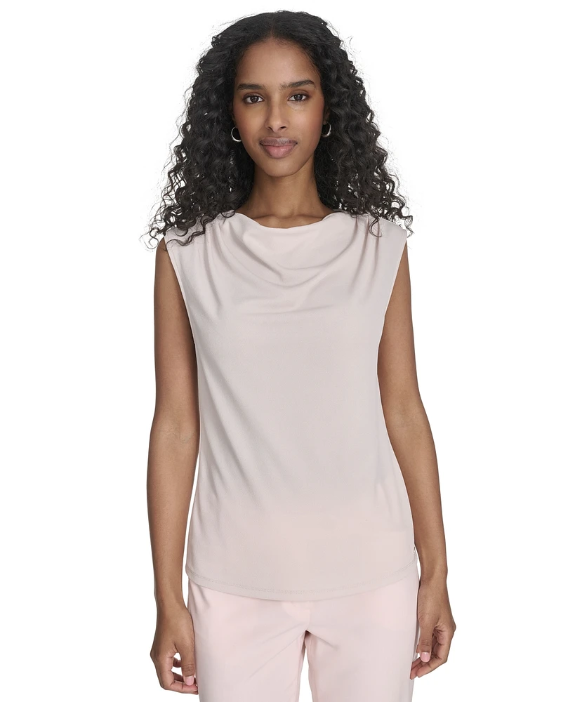 Calvin Klein Petite Sleeveless Cowlneck Top