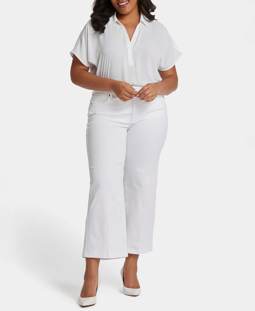 Nydj Plus Teresa Wide Leg Ankle Jeans