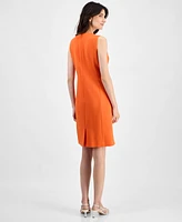 Kasper Women's Stretch-Crepe Sleeveless Sheath Dress