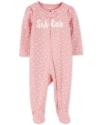 Carter's Baby Girls Cotton Little Sister Sleep & Play Pajamas