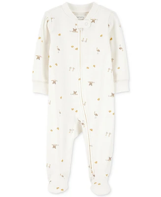 Carter's Baby Cotton Mini Bird-Print Sleep & Play Pajamas