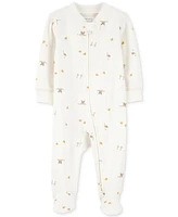 Carter's Baby Cotton Mini Bird-Print Sleep & Play Pajamas