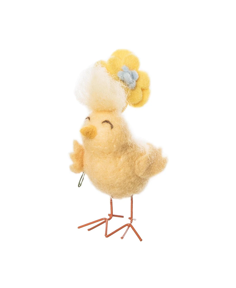 4.33" Easter Spring Chick & Buttercup Decorative Tabletop Figurine