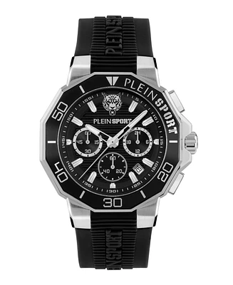 Plein Sport Men's Titan Chronograph Date Quartz Silicone Strap Watch