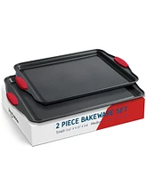 2 Piece Premium Nonstick Carbon Steel Baking Sheet Set